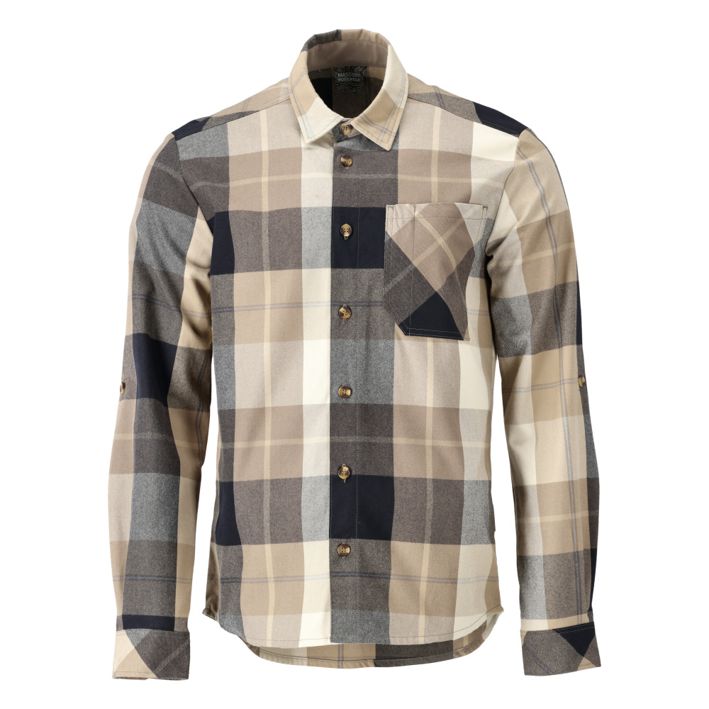Hemd CUSTOMIZED Dunkel Sandbeige-kariert