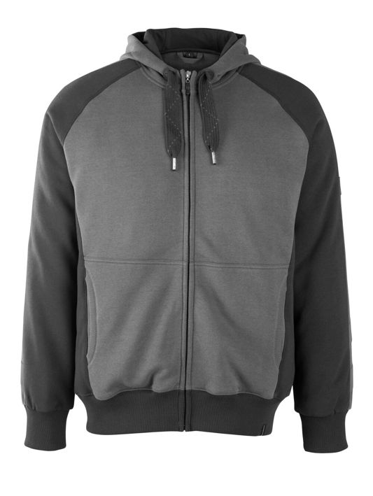 Kapuzensweatshirt mit Reißverschluss UNIQUE dunkelanthrazit/schwarz