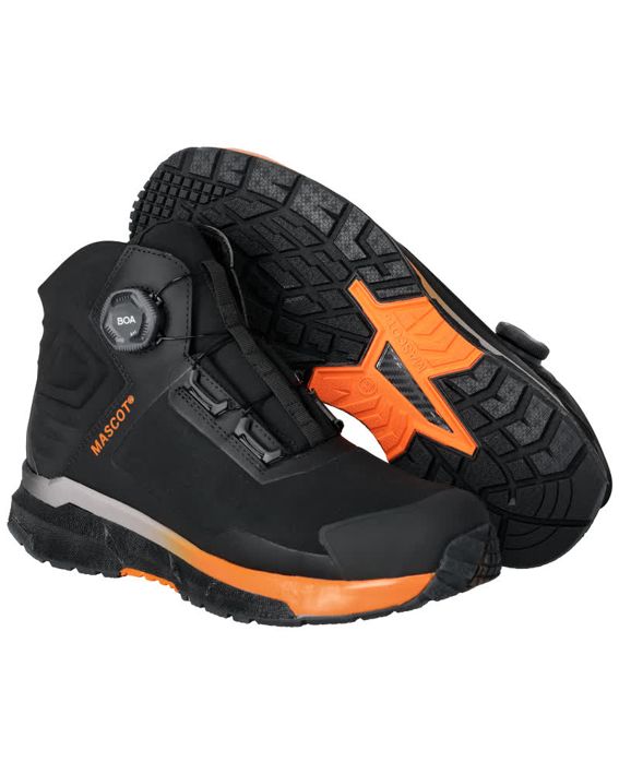 Sicherheitsstiefel FOOTWEAR CUSTOMIZED Schwarz/Hellorange
