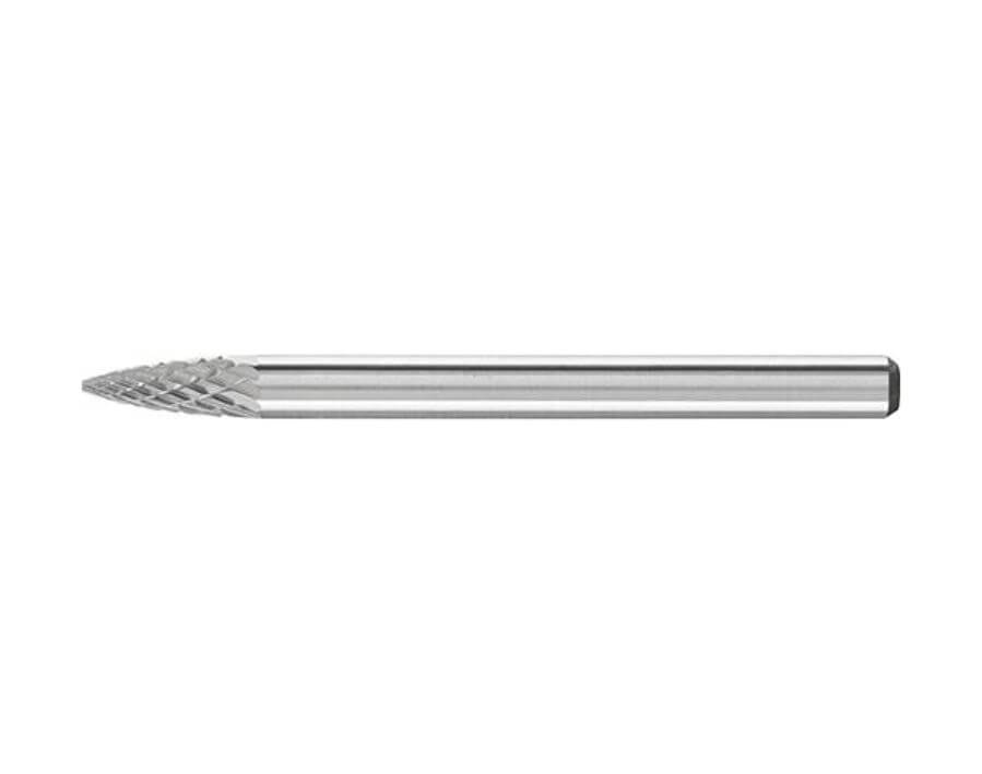 Hartmetall-Kleinfrässtift (Rotorfräser) DIN 8033 – Schaft-Ø 3 mm, Spitzbogenform SPG, Zahnung 4