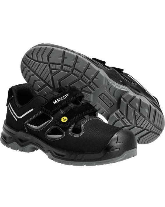 Sicherheitssandale FOOTWEAR FLEX schwarz/silber