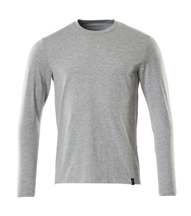 T-Shirt, Langarm CROSSOVER grau-meliert