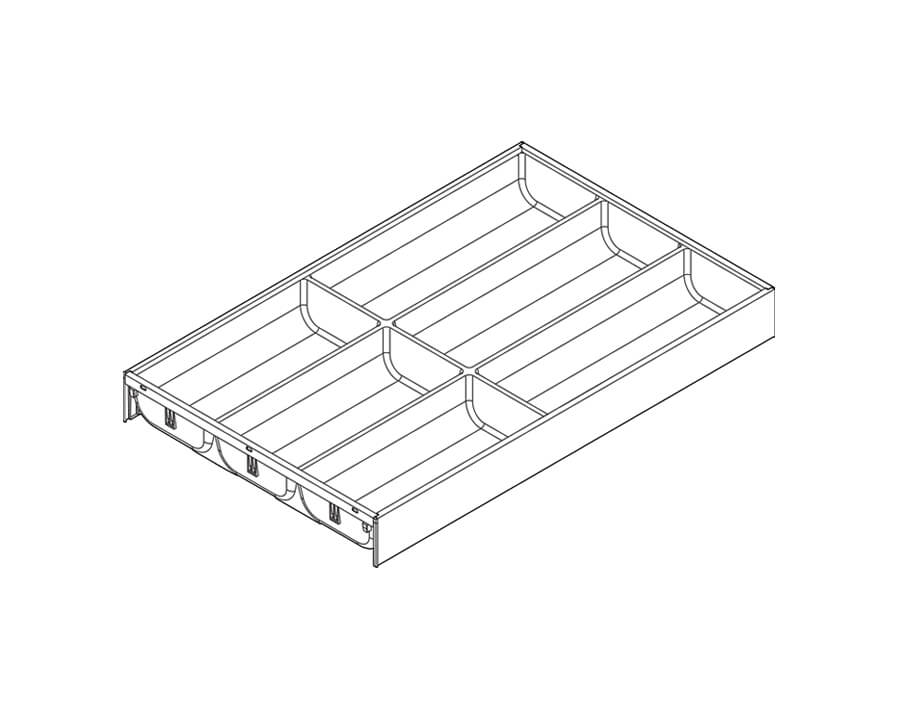 Besteckeinsatz AMBIA-LINE Höhe M und K für LEGRABOX und MERIVOBOX Schubkasten