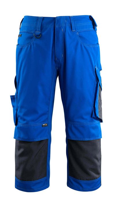 Dreiviertel-Hose mit Knietaschen UNIQUE kornblau/schwarzblau