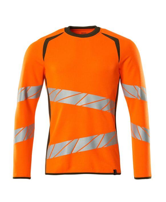 Sweatshirt ACCELERATE SAFE hi-vis orange/moosgrün