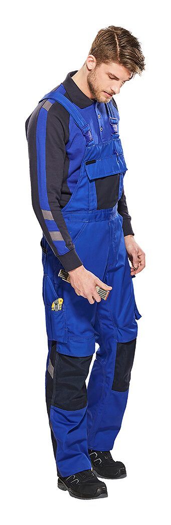 Polo-Sweatshirt UNIQUE kornblau/schwarzblau