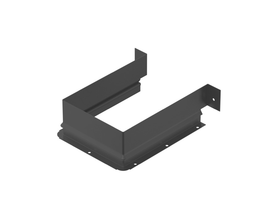 Metallumrandung für Siphonausschnitt - eckig
