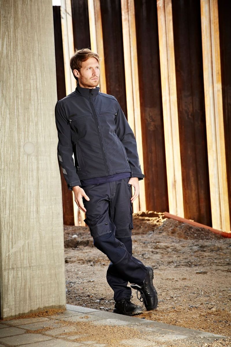 Soft Shell Jacke UNIQUE schwarzblau