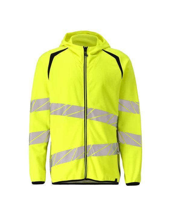 Kapuzensweatshirt mit Reißverschluss ACCELERATE SAFE hi-vis gelb/schwarz