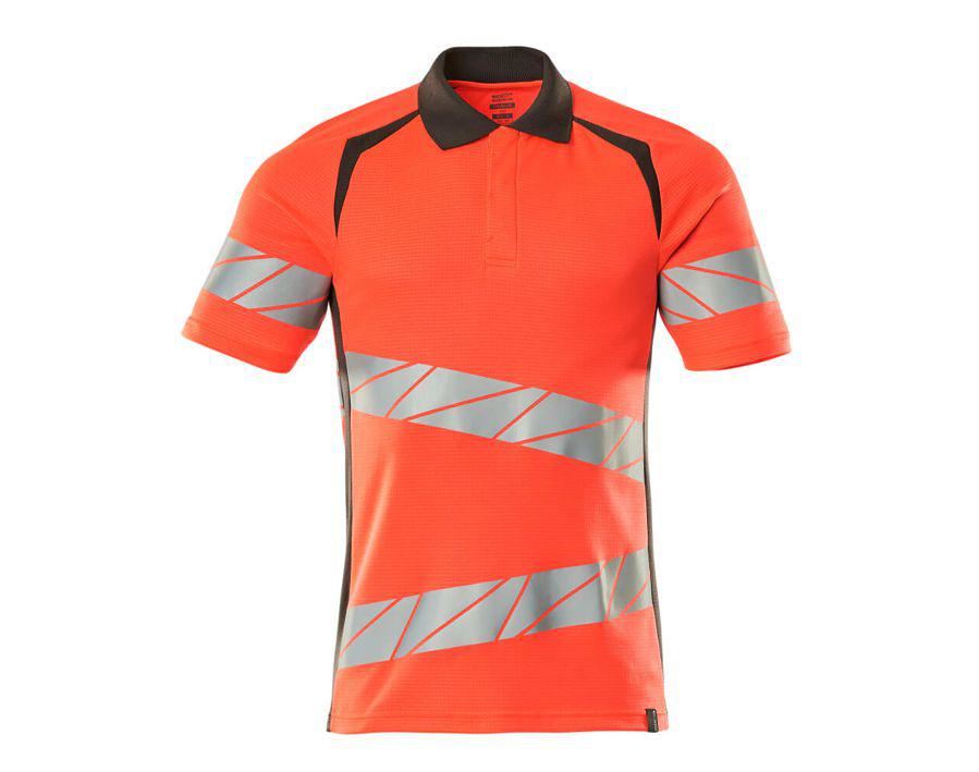 Polo-Shirt ACCELERATE SAFE hi-vis rot/dunkelanthrazit