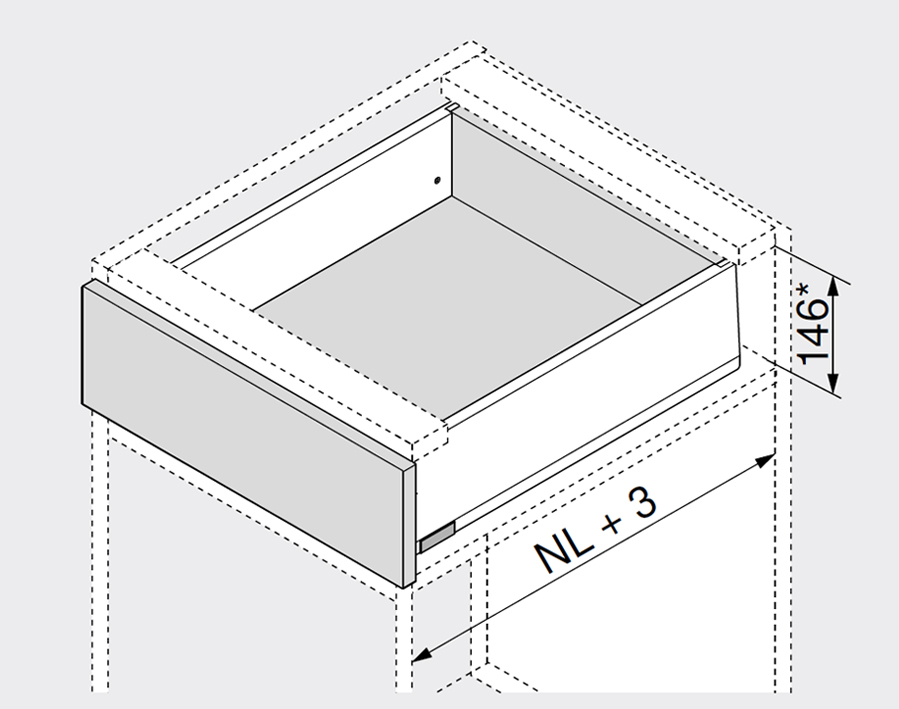 MERIVOBOX grigio orione opaco - altezza K