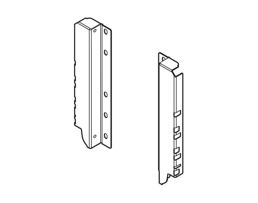Rückwand- und Relinghalter links/rechts TANDEMBOX intivo/antaro