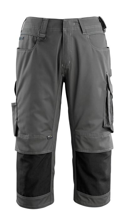 Dreiviertel-Hose mit Knietaschen UNIQUE dunkelanthrazit/schwarz