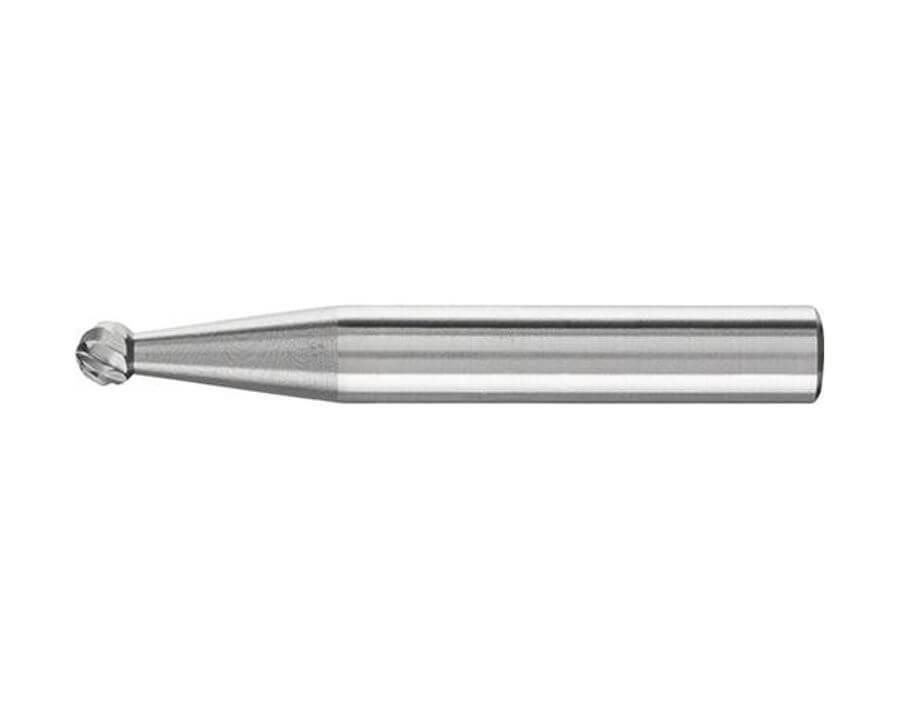 Hartmetallfrässtift (Rotorfräser) DIN 8033 – Schaft-Ø 6 mm, Kugelform KUD, Zahnung 3 PLUS