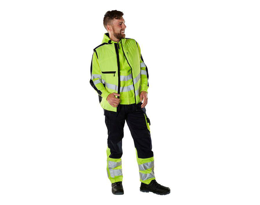 Kapuzensweatshirt mit Reißverschluss SAFE SUPREME hi-vis gelb/dunkelanthrazit