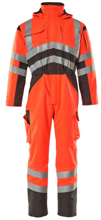 Winteroverall SAFE YOUNG hi-vis rot/dunkelanthrazit
