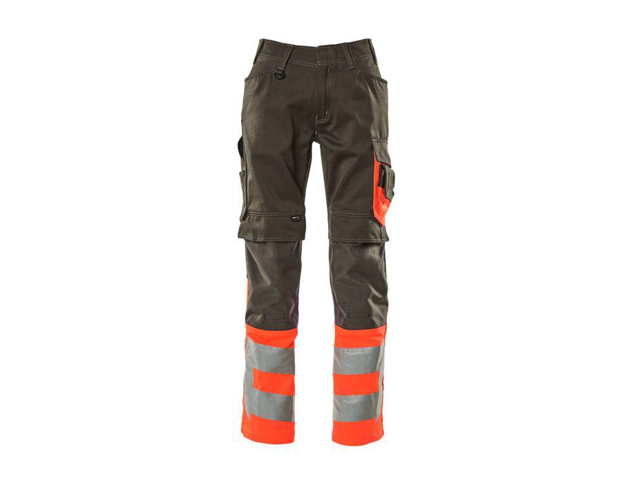 Hose mit Knietaschen SAFE SUPREME dunkelanthrazit/hi-vis rot
