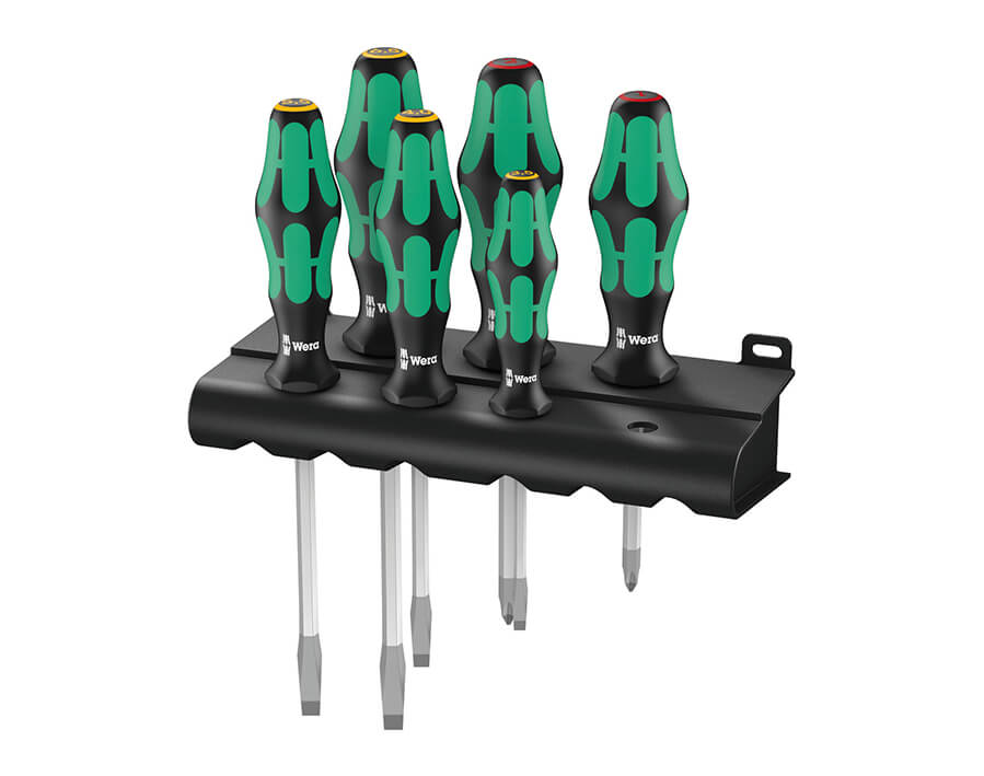 Schraubendreher-Satz Kraftform Plus Lasertip + Rack 334/6