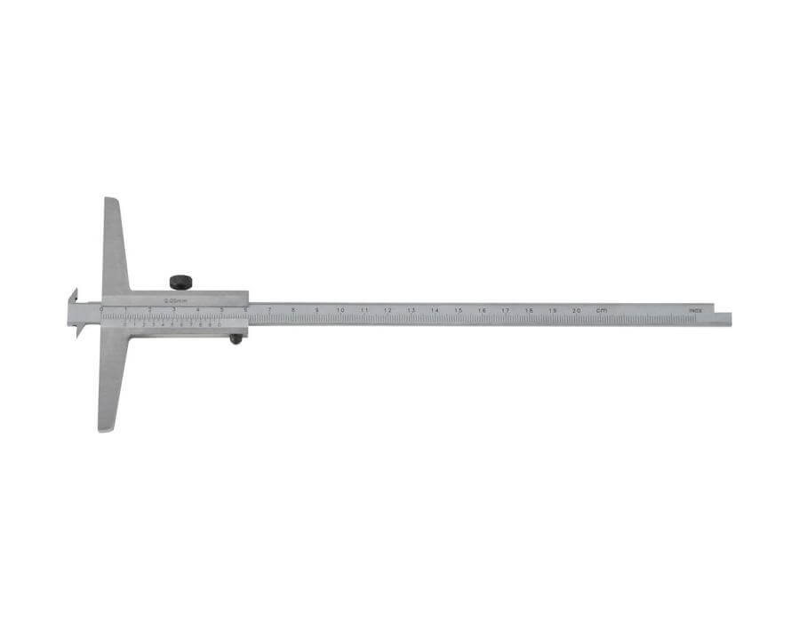 Tiefenmessschieber mit doppelseitig abgesetzter Messstange, Ablesung 0,05 mm