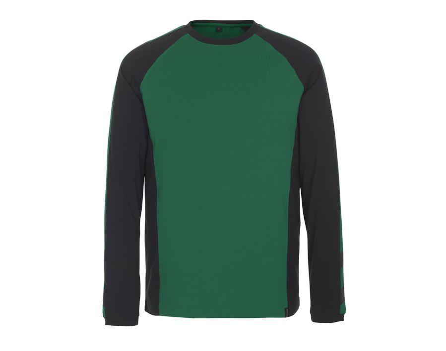T-Shirt, Langarm UNIQUE grün/schwarz