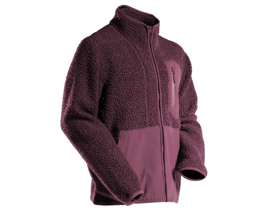 Giacca in pile con chiusura lampo CUSTOMIZED bordeaux