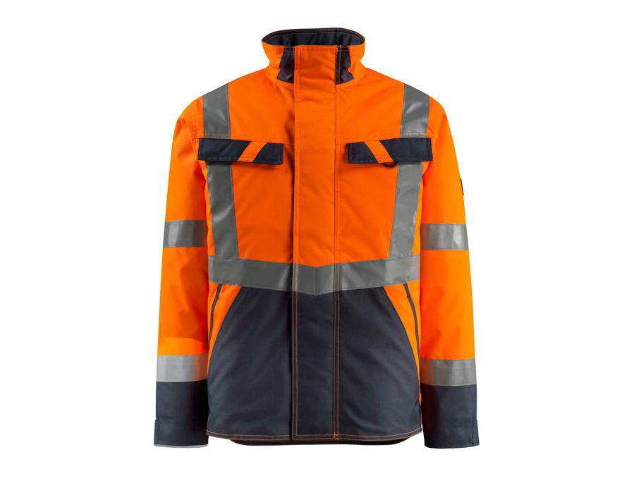 Winterjacke SAFE LIGHT hi-vis orange/schwarzblau