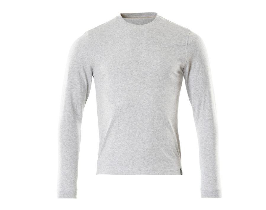 T-Shirt, Langarm CROSSOVER grau-meliert