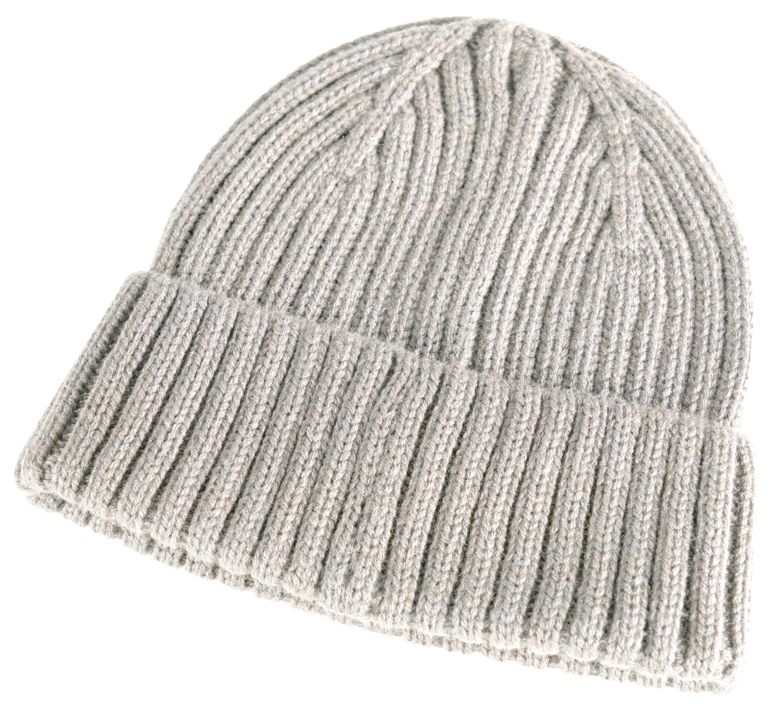 Strickmütze CUSTOMIZED silbergrau