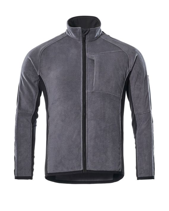 Fleecejacke UNIQUE anthrazit/schwarz