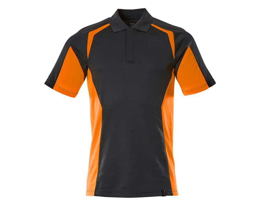 Polo-Shirt ACCELERATE SAFE schwarzblau/hi-vis orange