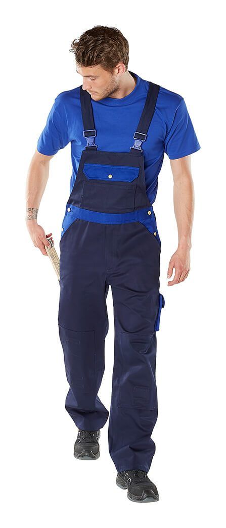 Latzhose mit Knietaschen IMAGE marine/kornblau