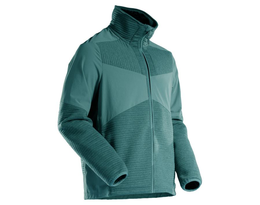 Fleecepullover mit Reißverschluss und Futter CUSTOMIZED waldgrün
