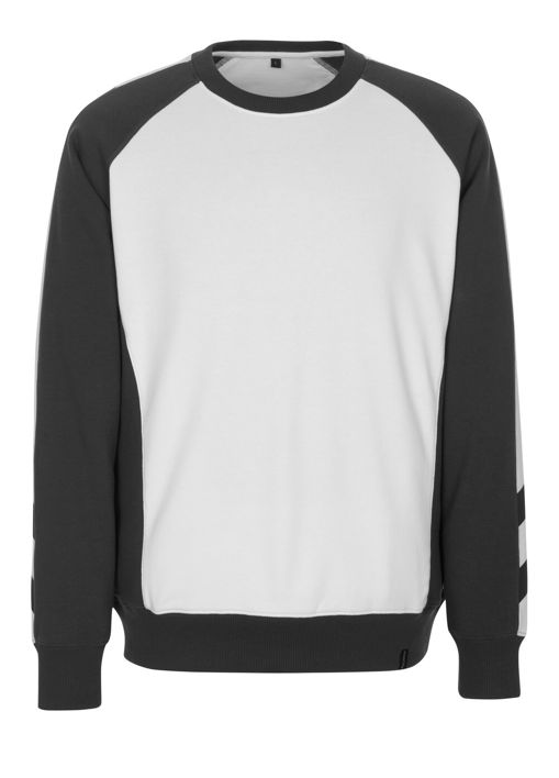 Sweatshirt UNIQUE weiss/dunkelanthrazit