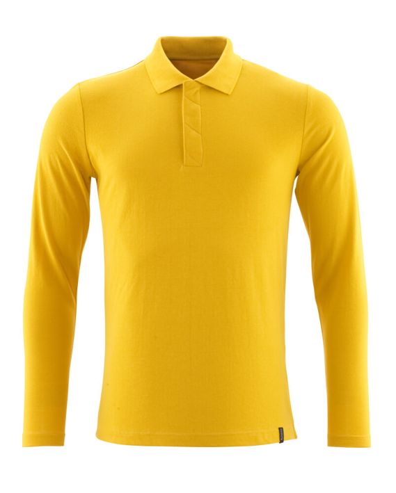 Polo-Shirt, Langarm CROSSOVER currygelb