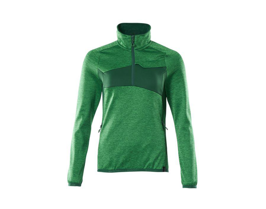 Fleecepullover mit kurzem Reißverschluss ACCELERATE grasgrün/grün