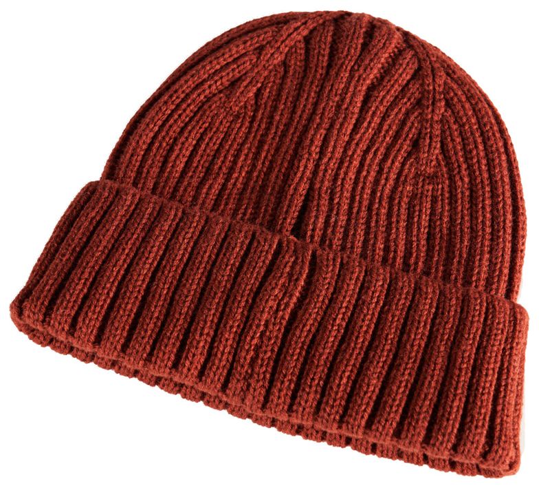 Strickmütze CUSTOMIZED Herbstrot