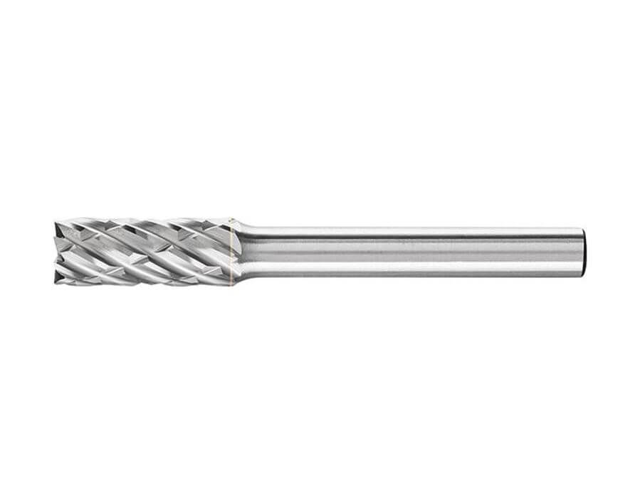 Hartmetallfrässtift (Rotorfräser) DIN 8033 – Schaft-Ø 6 mm, Zylinderform ZYA, mit Stirnverzahnung, Zahnung STEEL