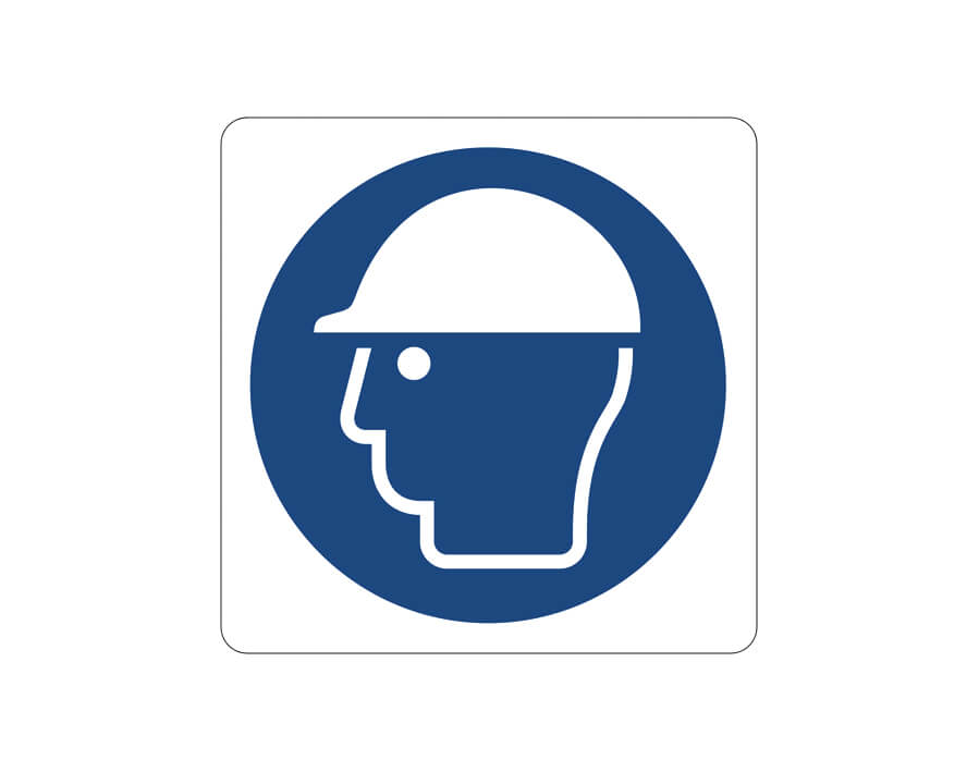 Gebotsschild:
Schutzhelm benutzen 