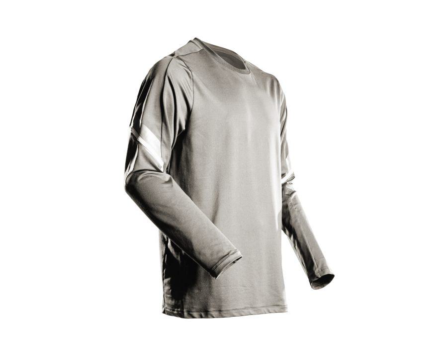 T-Shirt, Langarm CUSTOMIZED silbergrau