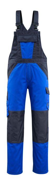 Latzhose mit Knietaschen LIGHT kornblau/schwarzblau