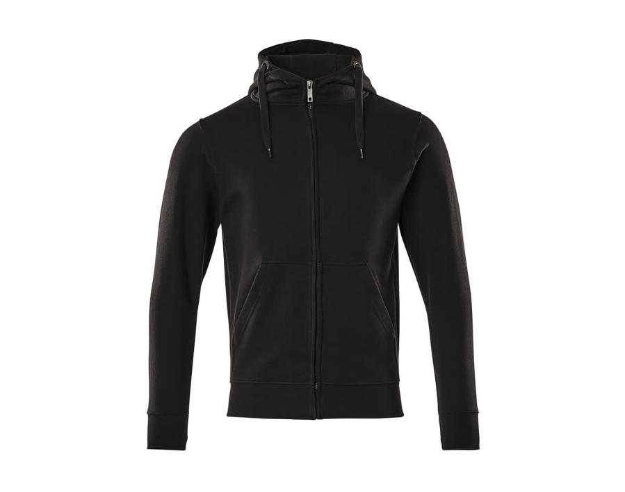 Kapuzensweatshirt mit Reißverschluss CROSSOVER vollschwarz