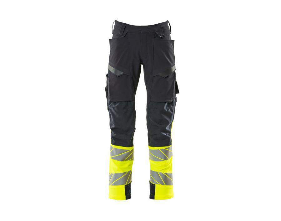 Hose mit Knietaschen ACCELERATE SAFE schwarzblau/hi-vis gelb