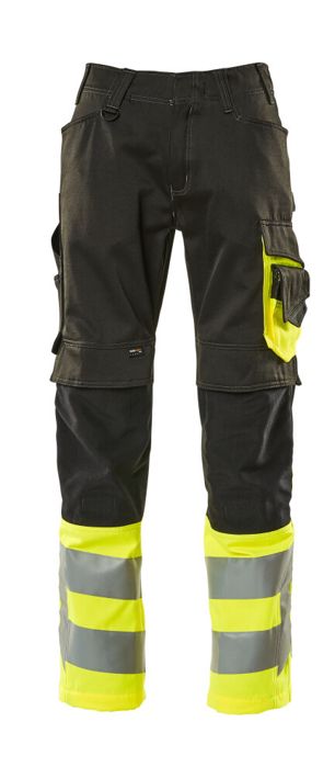 Hose mit Knietaschen SAFE SUPREME schwarz/hi-vis gelb