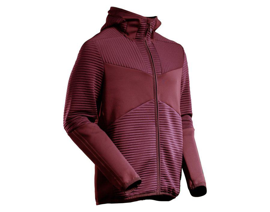 Fleece Kapuzensweatshirt mit Reißverschluss CUSTOMIZED bordeaux