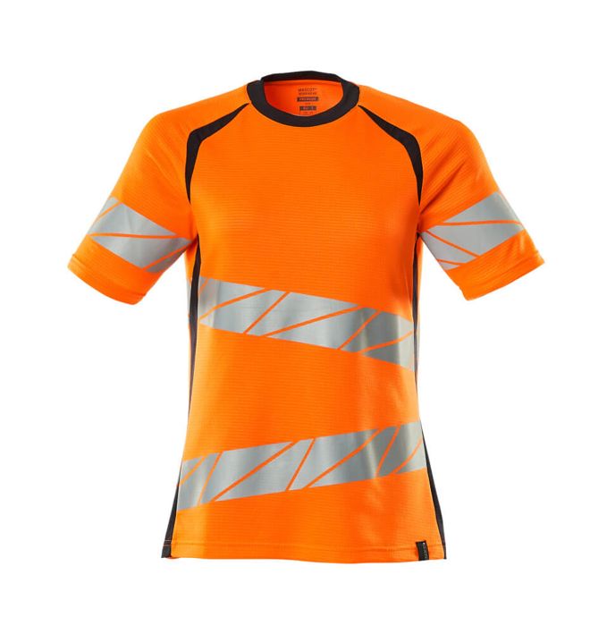 T-Shirt ACCELERATE SAFE hi-vis orange/schwarzblau