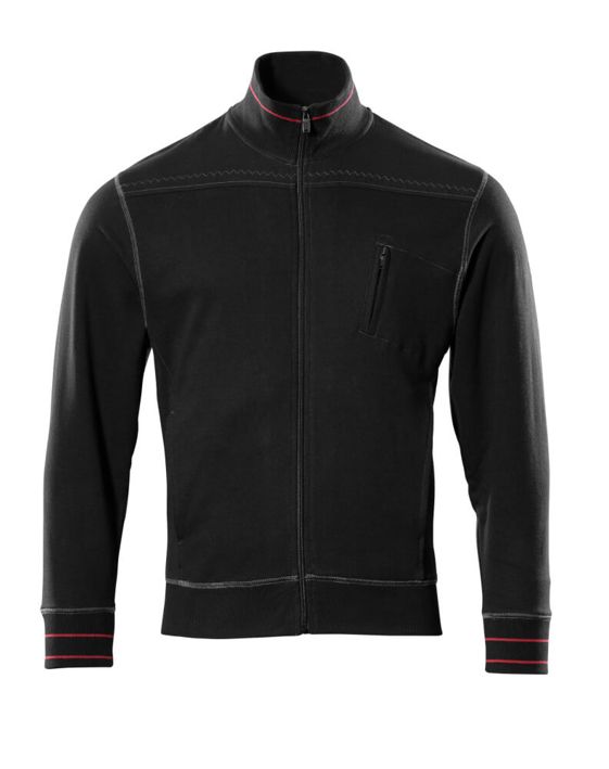 Sweatshirt mit Reißverschluss FRONTLINE schwarz
