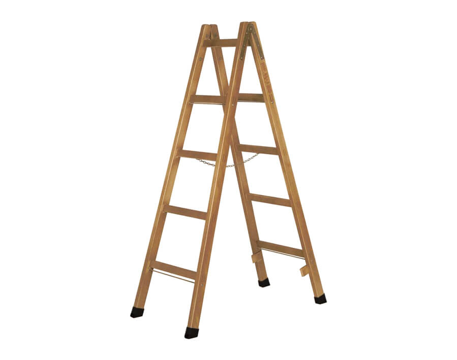 Doppelstufenleiter aus Holz Friuli