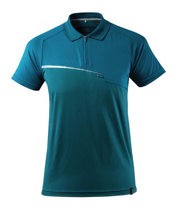 Polo-Shirt mit Brusttasche ADVANCED Dunkelpetroleum