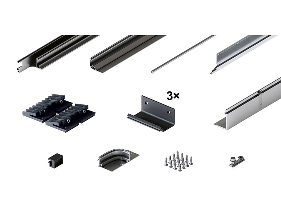 Schienen-Set 2-türig Hawa Folding Concepta III 20