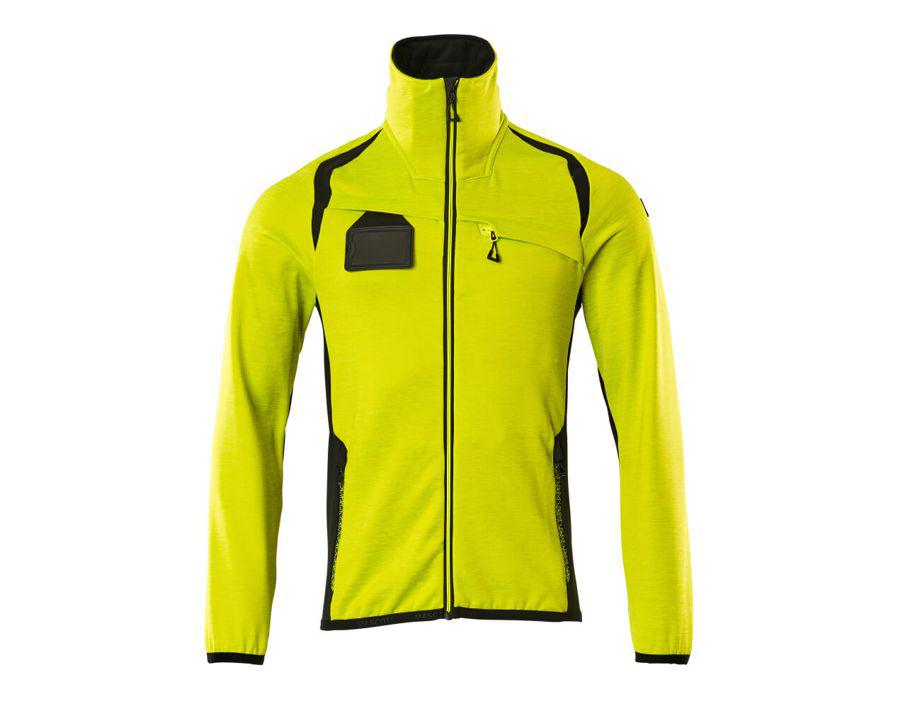 Fleecepullover mit Reißverschluss ACCELERATE SAFE hi-vis gelb/schwarz